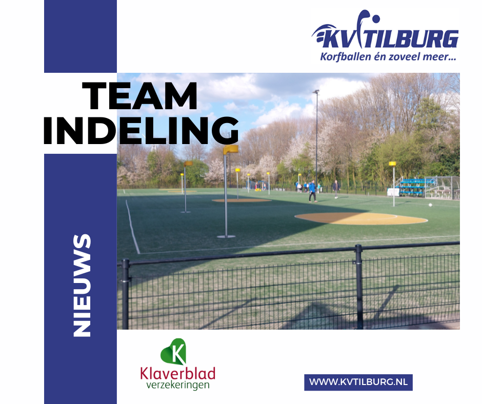 Definitieve Teamindeling en trainingstijden